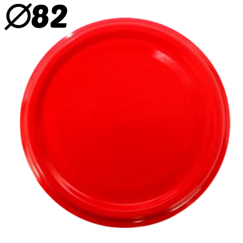 Závitové viečka FI 82 so 6 zárezmi, červené (660 ks)