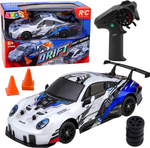 RC driftovacie auto 1:24, 2,4 GHz, 4WD, LED – modré