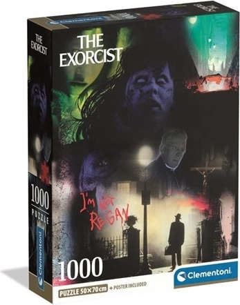 Clementoni puzzle Exorcist – hororová filmová koláž 1000 dielikov (kompaktné)