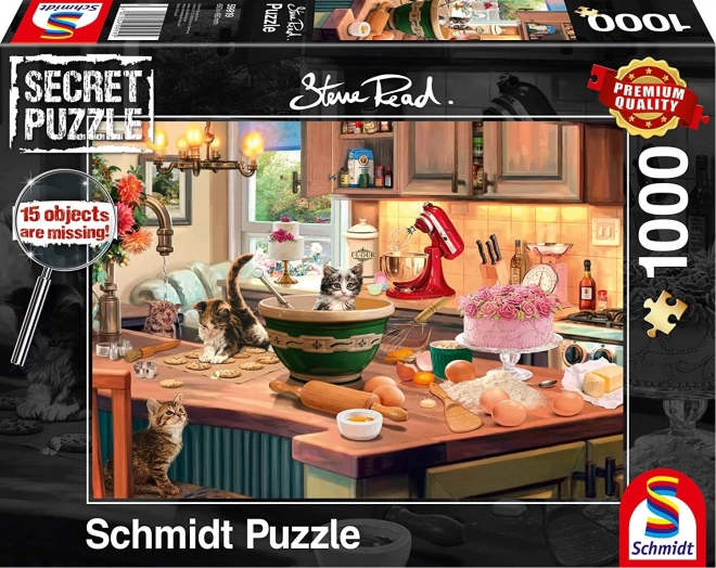 Schmidt secret puzzle na kuchynskom stole 1000 dielikov