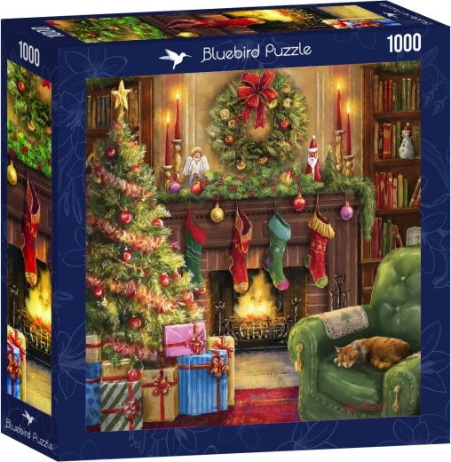 Bluebird štvorcové puzzle Príjemný vianočný večer 1000 dielikov