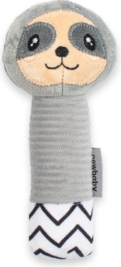 Detská pískacia plyšová hračka s hryzátkom NEW BABY leňochod