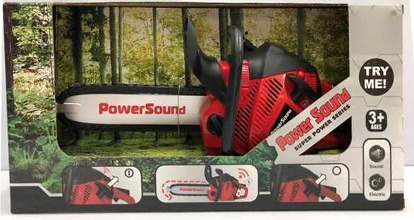 Červená reťazová píla – detská hračka na batérie