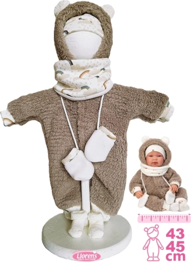 Llorens oblečenie pre bábiku New Born 43–45 cm, 5-dielna sada