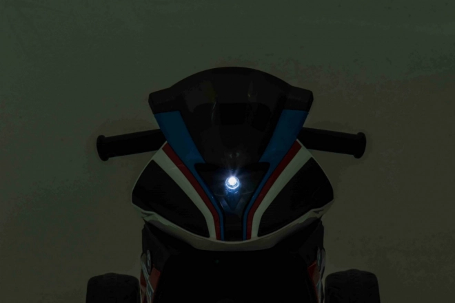 BMW HP4 Detská motorka na batériu Modrá + 3 kolesá + LED + MP3 USB + Eko koža