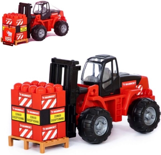 Maxi MAMMOET vysokozdvižný vozík so stavebnicou, 15 dielov
