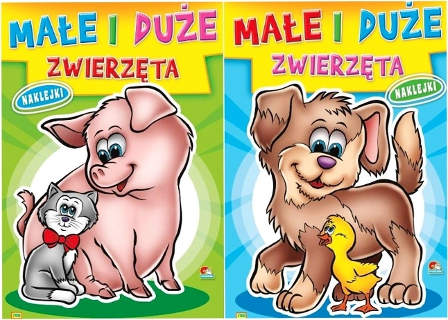Omaľovánka Malé a veľké zvieratá s nálepkami a riekankami