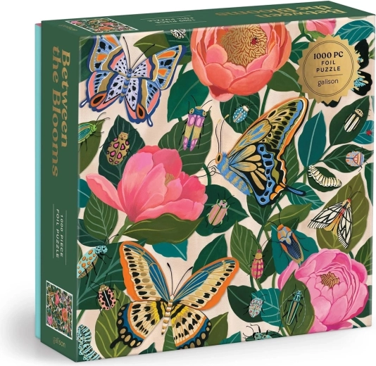 Galison fóliové puzzle Medzi kvetmi 1000 dielikov