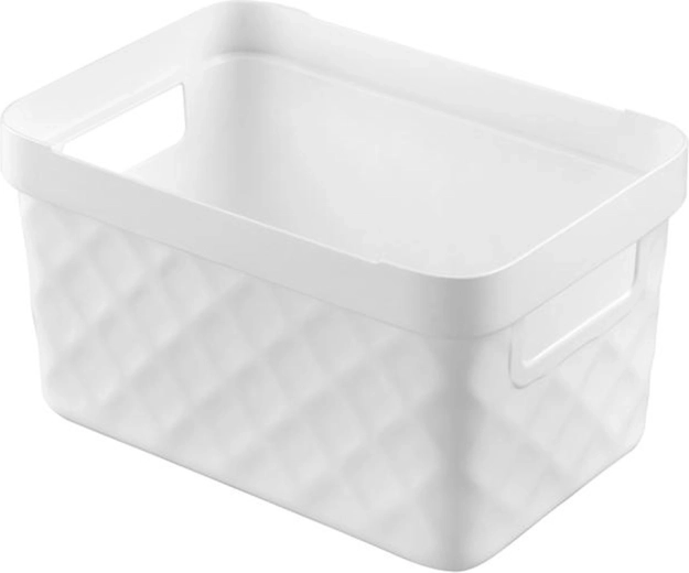 Plastový úložný košík HEIDRUN 18 × 27 × 14 cm – mix farieb