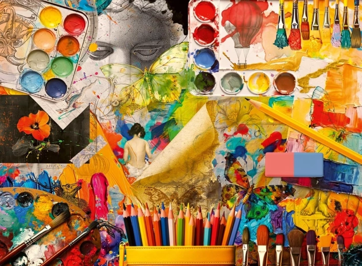 RAVENSBURGER puzzle Umelecký ateliér 500 dielikov