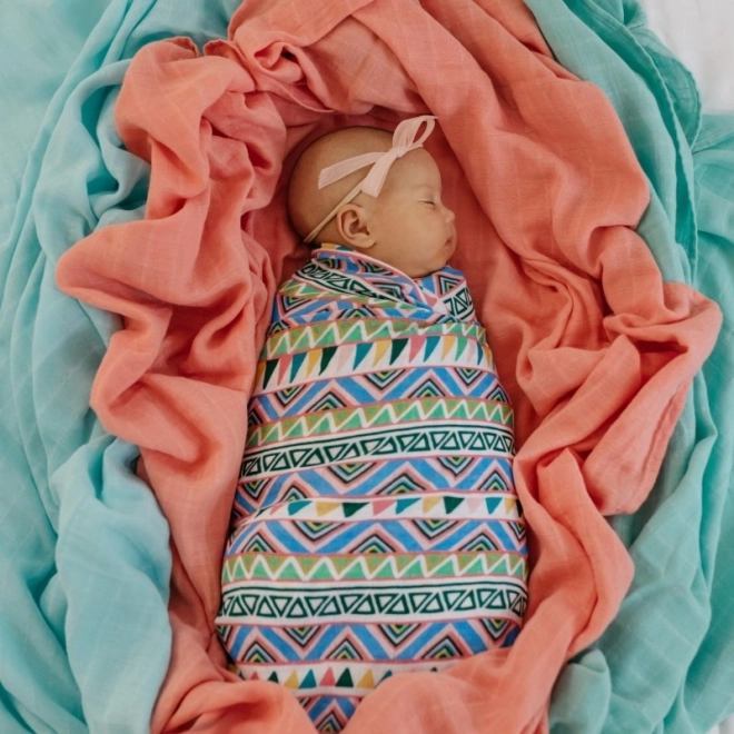 Tommy Lise mušelínová plienka z bio bavlny Ethnic Festive 120 × 120 cm