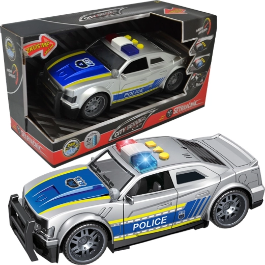 Policajné auto na zotrvačník 1:14 so svetlami a zvukmi