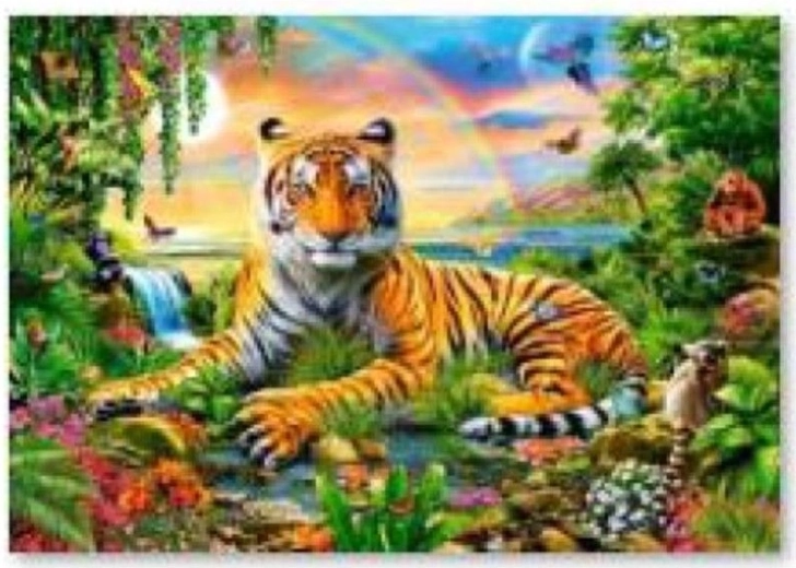 Diamantová mozaika (diamond painting) tiger 40 × 30 cm - 1 kus