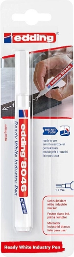 Permanentný biely popisovač Edding 8046 Ready, blistr