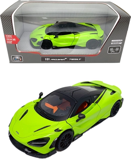 Kovový model auta McLaren 765LT 1:31 so svetlami a zvukmi