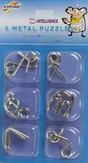 Sada šiestich kovových hlavolamov