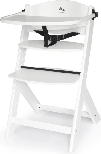 Kinderkraft jedálenská stolička Enock, biela