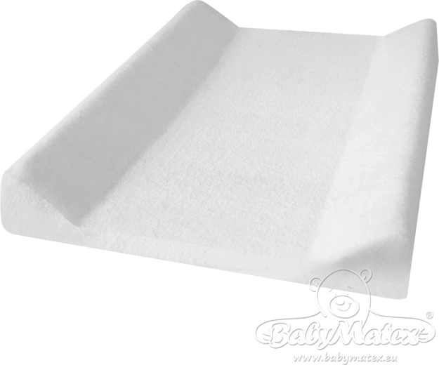 BabyMatex prémiový froté poťah na prebaľovaciu podložku 50 × 70/80 cm biely