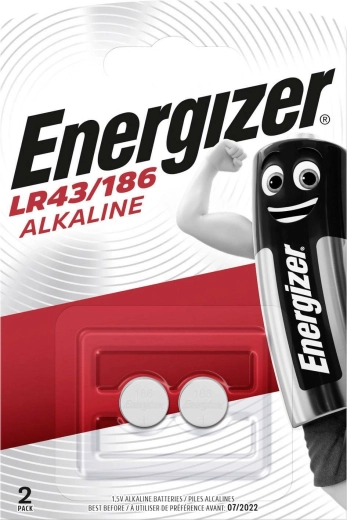 Energizer LR43/186 alkalické gombíkové batérie 1,5 V, 2 ks