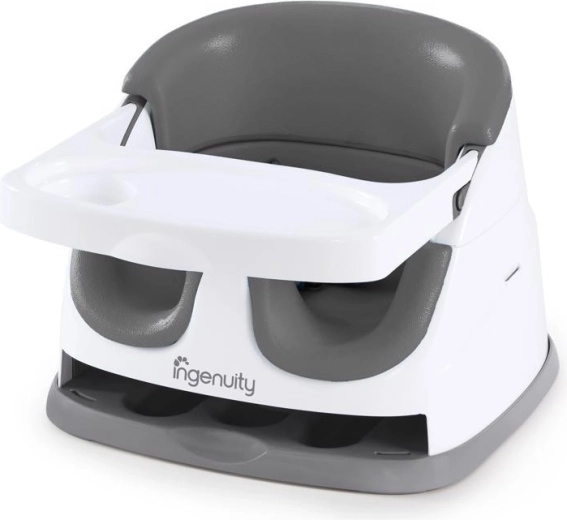 Ingenuity jedálenský podsedák 2v1 Baby Base Slate 6m+ do 22 kg