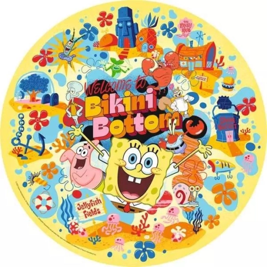 Ravensburger okrúhle puzzle SpongeBob v nohaviciach 500 dielikov
