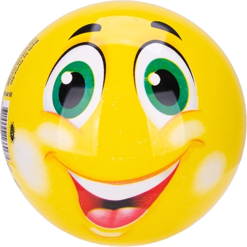 Farebná lopta s veselou tváričkou 13 cm