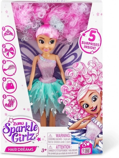 Bábika Sparkle Girlz Vaše vysnívané účesy 26,67 cm