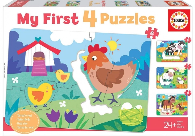 Moje prvé puzzle mamičky a mláďatká 4v1 EDUCA