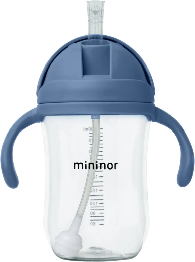Mininor fľaša so slamkou z tritanu 330 ml Blue Whale