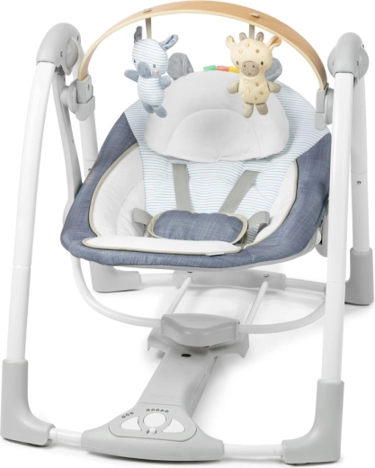 Ingenuity prenosná hojdačka Swing'n Go Chambray