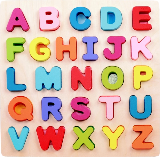 2Kids Toys vkladacie drevené puzzle abeceda