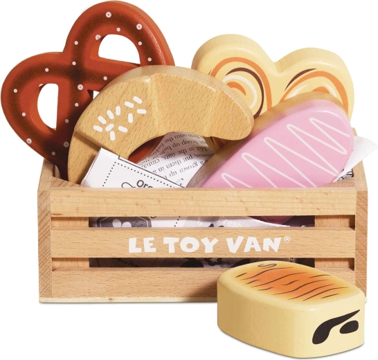 Drevené pečivo v prepravke Le Toy Van Honeybake