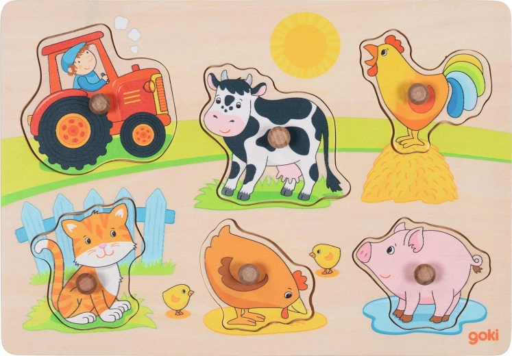 Vkladacie puzzle farma - 1 kus