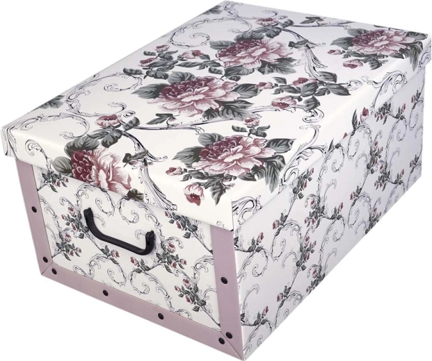 Kartónová úložná krabica maxi barok antik