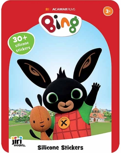 Hra so silikónovými samolepkami Bing