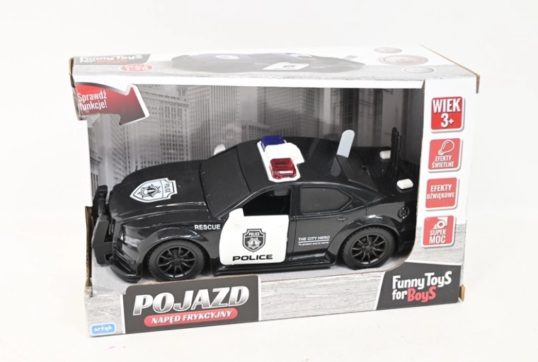 Policajné auto s trecím pohonom so svetlom a zvukom