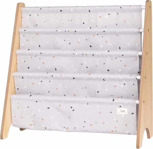 3 Sprouts stojan na knihy recycled terrazzo/light gray
