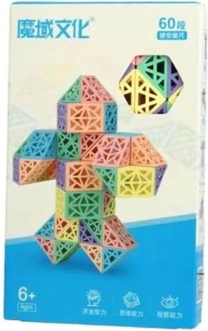 Magnetická stavebnica v krabičke – pastelové pyramídy (60 ks)