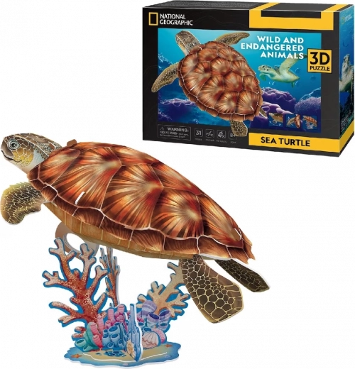 3D puzzle NATIONAL GEOGRAPHIC morská korytnačka – 31 dielov