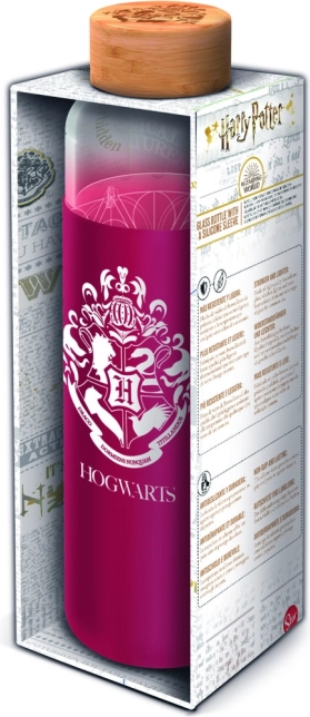 Sklenená fľaša so silikónovým návlekom HARRY POTTER 585 ml