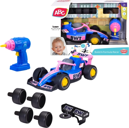 Dickie Toys ABC Build A pretekárske auto BWT Alpine s elektrickým skrutkovačom