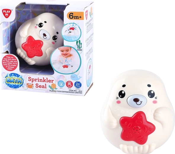 Playgo plávajúca tuleň do vane so striekaním vody