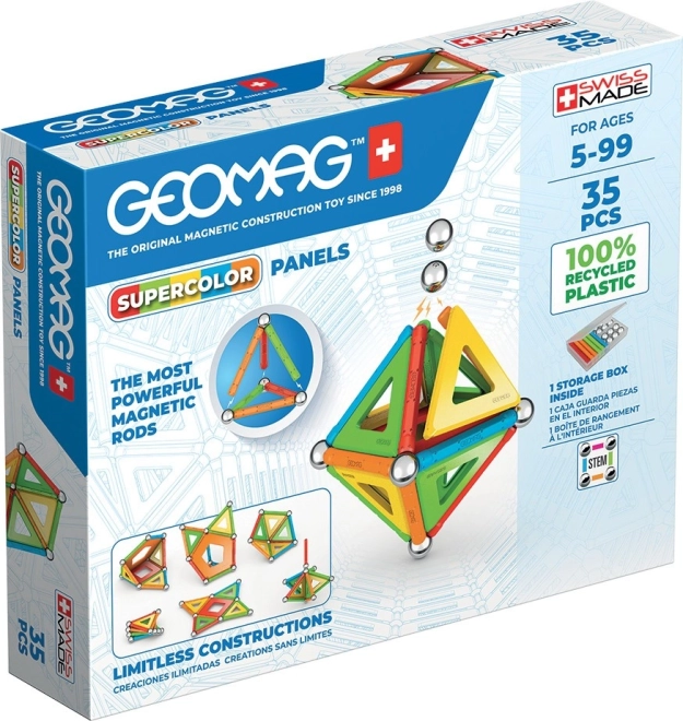 GEOMAG Supercolor panely z recyklovaného plastu – 35 dielov