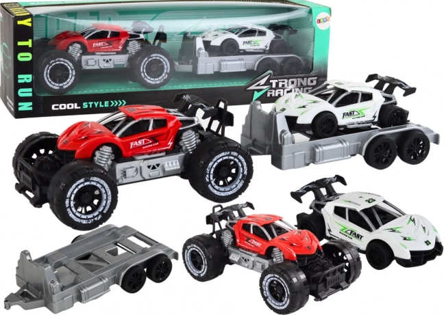 Terénne vozidlo Červená sada športového auta