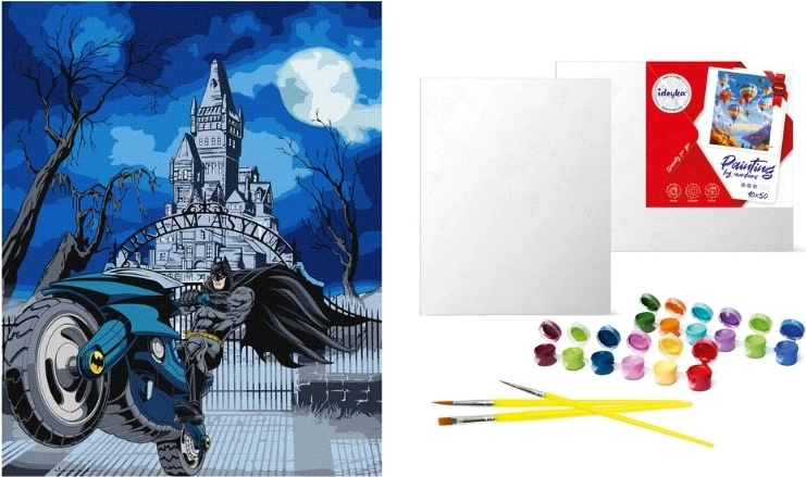 Maľovanie podľa čísel Batman na Batcycle 40 × 50 cm