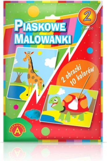 Pieskové omaľovánky žirafa a korytnačka ALEXANDER