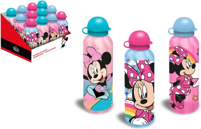 Hliníková fľaša na pitie s motívom MICKEY MINNIE, 500 ml