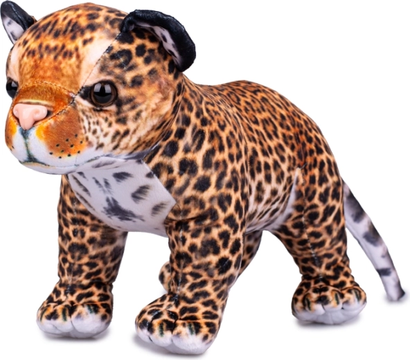 Plyšový leopard škvrnitý 40 cm – realistická stojaca hračka