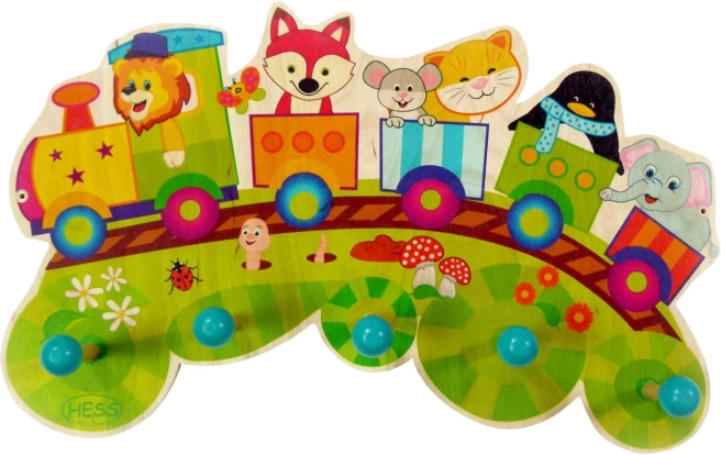 Vešiak vlak so zvieratkami