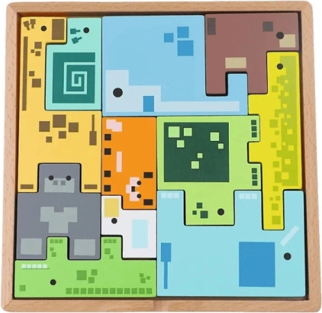 TREFL drevená skladačka – hlavolam Pixel Gang